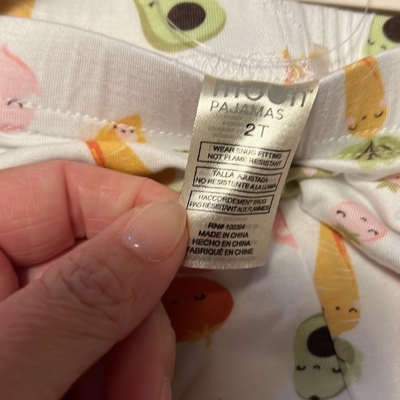 Rabbit Moon veggie Pjs NWT 2t - Picture 5 of 9